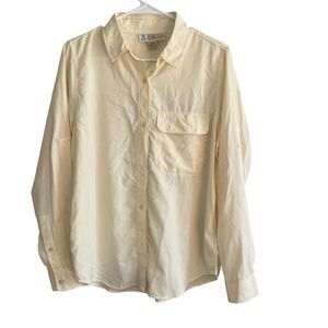 Ex Officio Insect Shield Repellant Apparel Long Sleeve Button Down Shirt Women M